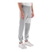 4-Bar Joggers met Naam Tag Applicatie Thom Browne , Gray , Heren