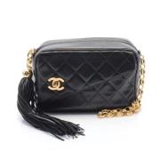 Pre-owned Leather chanel-bags Chanel Vintage , Black , Dames