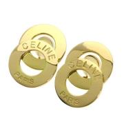 Pre-owned Yellow Gold earrings Celine Vintage , Yellow , Dames