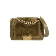 Pre-owned Leather chanel-bags Chanel Vintage , Green , Dames