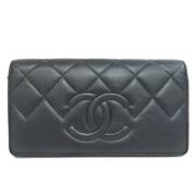 Pre-owned Fabric wallets Chanel Vintage , Gray , Dames