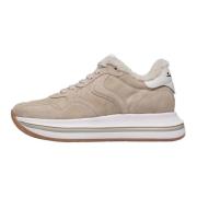 Suede and wool sneakers Melany. Voile Blanche , Pink , Dames