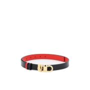 Omkeerbare Gancini Riem Salvatore Ferragamo , Black , Dames