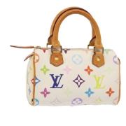 Pre-owned Canvas handbags Louis Vuitton Vintage , White , Dames