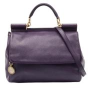 Pre-owned Leather handbags Dolce & Gabbana Pre-owned , Purple , Dames