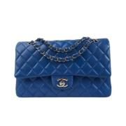 Pre-owned Leather handbags Chanel Vintage , Blue , Dames