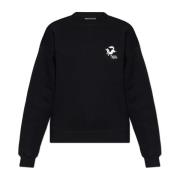 Sweatshirt met geborduurd logo Maison Kitsuné , Black , Dames