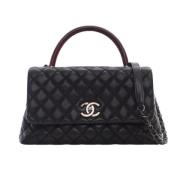 Pre-owned Leather chanel-bags Chanel Vintage , Black , Dames