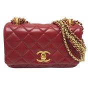 Pre-owned Leather chanel-bags Chanel Vintage , Red , Dames