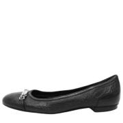 Pre-owned Leather flats Gucci Vintage , Black , Dames