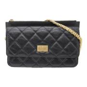 Pre-owned Leather chanel-bags Chanel Vintage , Black , Dames