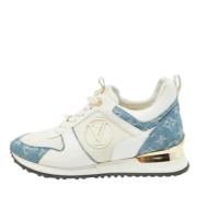 Pre-owned Denim sneakers Louis Vuitton Vintage , White , Dames