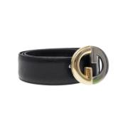 Pre-owned Leather belts Gucci Vintage , Black , Dames