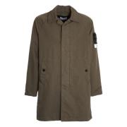 Walnoot Lichtgewicht Canvas Autojas Stone Island , Brown , Heren