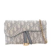 Pre-owned Canvas wallets Dior Vintage , Gray , Dames