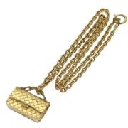 Pre-owned Metal necklaces Chanel Vintage , Yellow , Dames