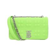 Pre-owned Leather shoulder-bags Burberry Vintage , Green , Dames