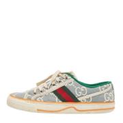 Pre-owned Canvas sneakers Gucci Vintage , Blue , Dames