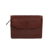 Pre-owned Leather clutches Cartier Vintage , Red , Dames