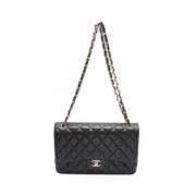 Pre-owned Leather chanel-bags Chanel Vintage , Black , Dames