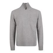 Sailor Neck Pullover Sweaters Ballantyne , Gray , Heren