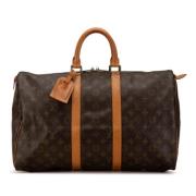 Pre-owned Canvas handbags Louis Vuitton Vintage , Brown , Dames