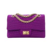 Pre-owned Satin chanel-bags Chanel Vintage , Purple , Dames