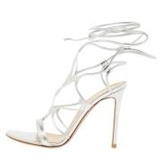 Pre-owned Leather sandals Gianvito Rossi Pre-owned , Gray , Dames