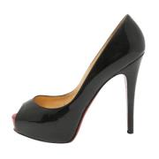 Pre-owned Leather heels Christian Louboutin Pre-owned , Black , Dames