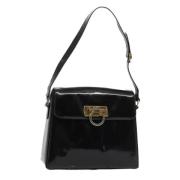 Pre-owned Canvas shoulder-bags Salvatore Ferragamo Pre-owned , Black ,...