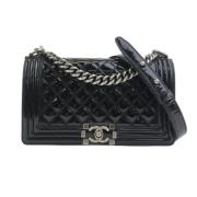 Pre-owned Leather chanel-bags Chanel Vintage , Black , Dames