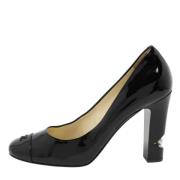 Pre-owned Leather heels Chanel Vintage , Black , Dames