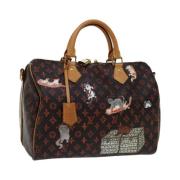 Pre-owned Fabric handbags Louis Vuitton Vintage , Brown , Dames