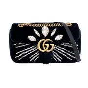 Pre-owned Velvet handbags Gucci Vintage , Black , Dames