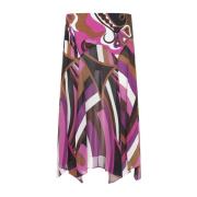 Fuchsia Bruine Rok Emilio Pucci , Multicolor , Dames