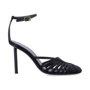 Zwarte Hak Slingback Stiletto Schoen Salvatore Ferragamo , Black , Dam...