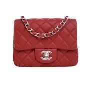 Pre-owned Leather handbags Chanel Vintage , Red , Dames