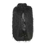 Luxe Zwarte Klassieke Cape voor Vrouwen Rick Owens , Black , Dames