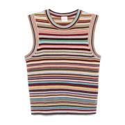 Multicolor Gebreid Gilet Met Ronde Hals Sweaters PS By Paul Smith , Mu...