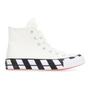 Canvas Sneakers - Ronde Neus, Rubber, Katoen Converse , White , Dames