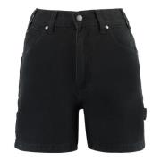 Cargo Katoenen Shorts Multi-Zakken Nieten Dickies , Black , Dames