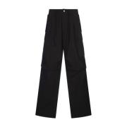 Zwarte Cargo Broek met Plooi Alexander McQueen , Black , Heren