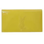 Pre-owned Leather clutches Yves Saint Laurent Vintage , Yellow , Dames