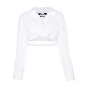 Witte Cut-Out Overhemd Jacquemus , White , Dames