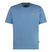 Logo Katoenen T-shirt Geribbelde Halslijn Dickies , Blue , Heren