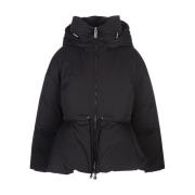 Zwarte waterdichte donsjas met ruchedetails Alexander McQueen , Black ...