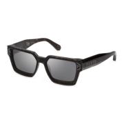 Brave Shade Zonnebril Glanzend Havana/Zilver Philipp Plein , Multicolo...