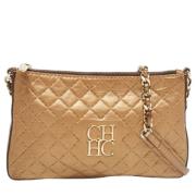 Pre-owned Leather shoulder-bags Carolina Herrera Pre-owned , Brown , D...