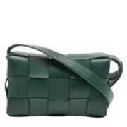 Pre-owned Leather shoulder-bags Bottega Veneta Vintage , Green , Dames