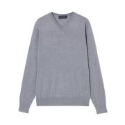 V-hals Merino wollen trui Brooks Brothers , Gray , Heren